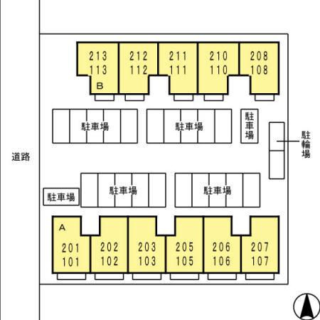 メゾン丹和　A棟 の区画図
