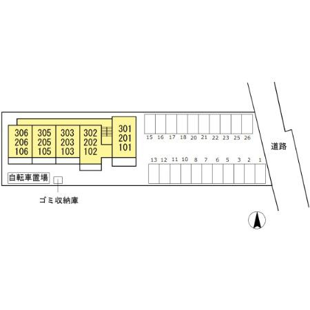 ＫＲＡＮＥ　Ｂ棟の区画図