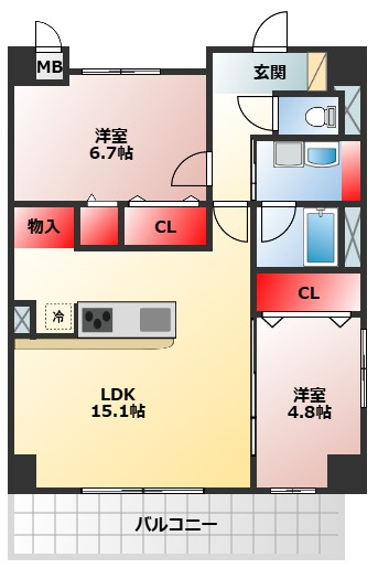 【間取り】 | クリエ堺