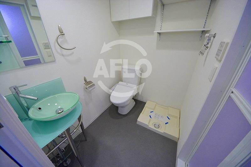 ザ・パーククロス阿波座の洗面所|ザ・パーククロス阿波座　流行りのアメリカンセパレート