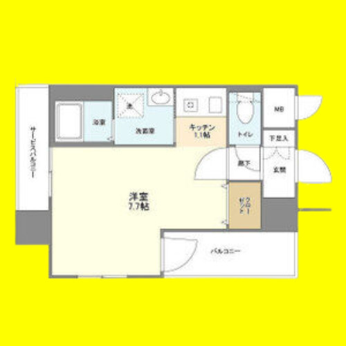 プレサンス名古屋STATIONザ・シティ　名古屋市賃貸　仲介手数料無料の間取り