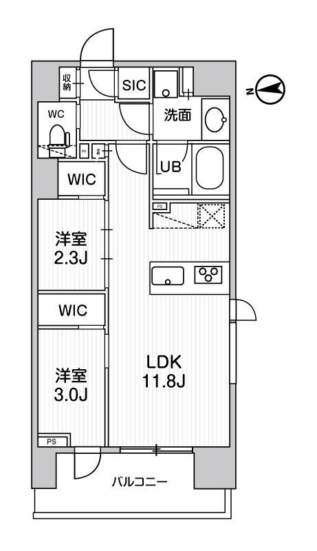 シーズンフラッツ蔵前の間取り
