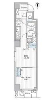 スカイラトゥール蔵前の間取り