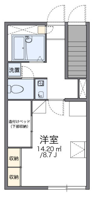 レオパレスグリーンパレスの間取り|島根　松江　家具　家電　社宅　マンスリー
