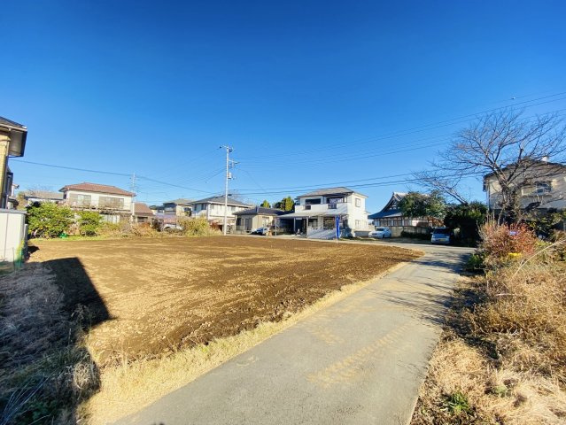 敷地面積60.5坪　売地　川越市吉田の前面道路含む現地写真