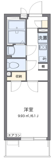 【間取り】 | クレイノタウンコート | 島根　松江　家具　家電　社宅　マンスリー