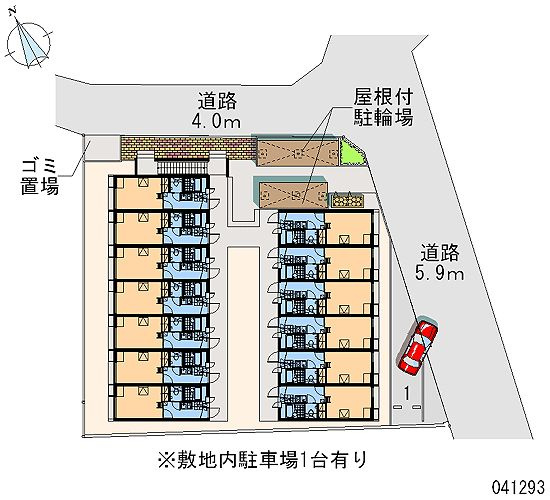 レオパレス学園南の区画図|島根　松江　家具　家電　社宅　マンスリー
