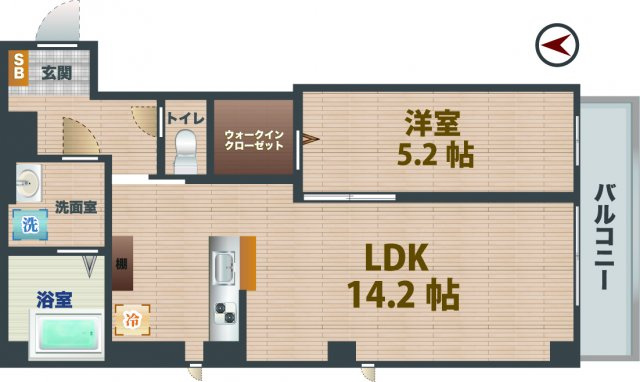 【間取り】 | セレーノ東中野Ⅰ | 1LDKのお部屋です。