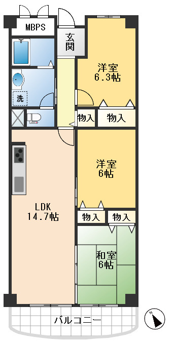 コンドミニアム千里中央の間取り