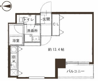パラード北浜の間取り