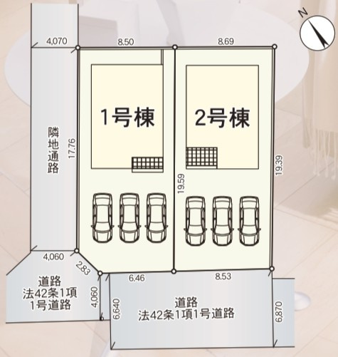 盛岡市みたけ４丁目の区画図