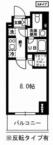 新品家具付きマンション堀ノ内2(KaGood東京)の間取り|※間取りと異なる場合は現状を優先します。