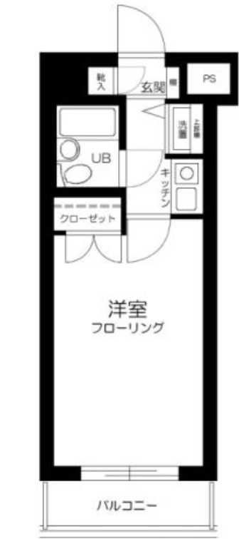 サンテミリオン世田谷上野毛　分譲賃貸　オートロック　室内洗濯機置場の間取り