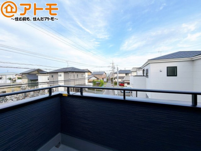 【バルコニー】 | 島田市道悦4丁目　新築戸建　1号棟 | 陽当りの良いバルコニーはお洗濯物はもちろんお布団もふかふかになります♪