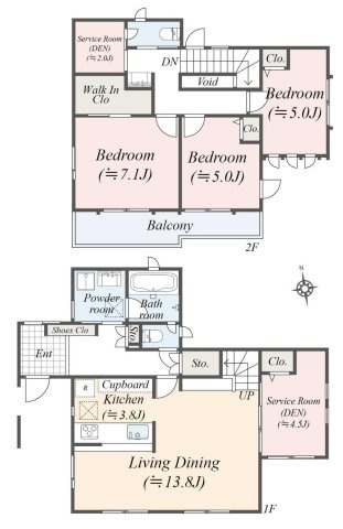 自然豊かな住環境　リノベーション済の間取り|導線を考えられた間取り