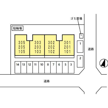 カーサ　フラグランツァの区画図