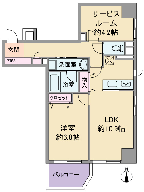  ＼1LDK＋S／北四番丁駅10分♪コープ野村支倉町