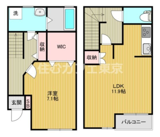 メゾネットくにたちの間取り