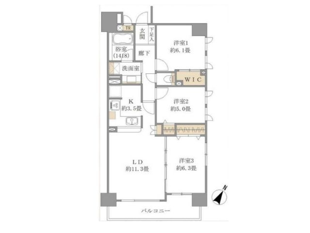 コスモ日本橋浜町の間取り