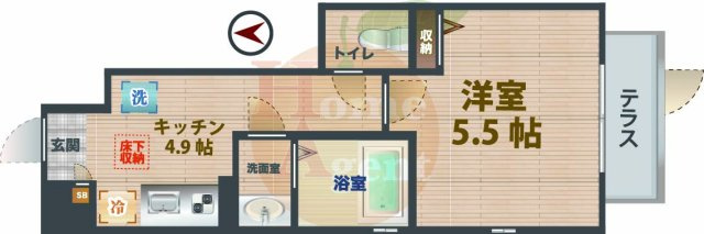 【間取り】 | La Luce | 1Kのお部屋です。