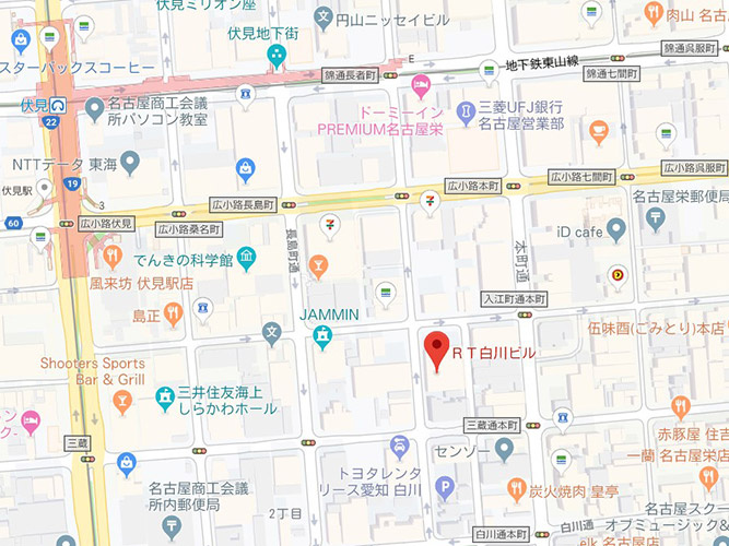 ＲＴ白川ビルの地図
