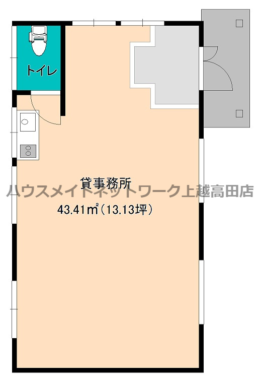 ＳＦ貸事務所の間取り|間取図