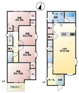 【間取り】 | 鹿の子台北町５丁目　新築戸建 | 図面と現況が異なる場合は現況を優先します