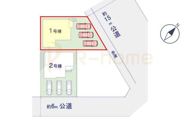 取手市藤代南3期　新築戸建て　1号棟の区画図|大きなお買い物だからこそ、メリット・デメリットを伝えさせて頂きます。
R-homeにお任せください♪