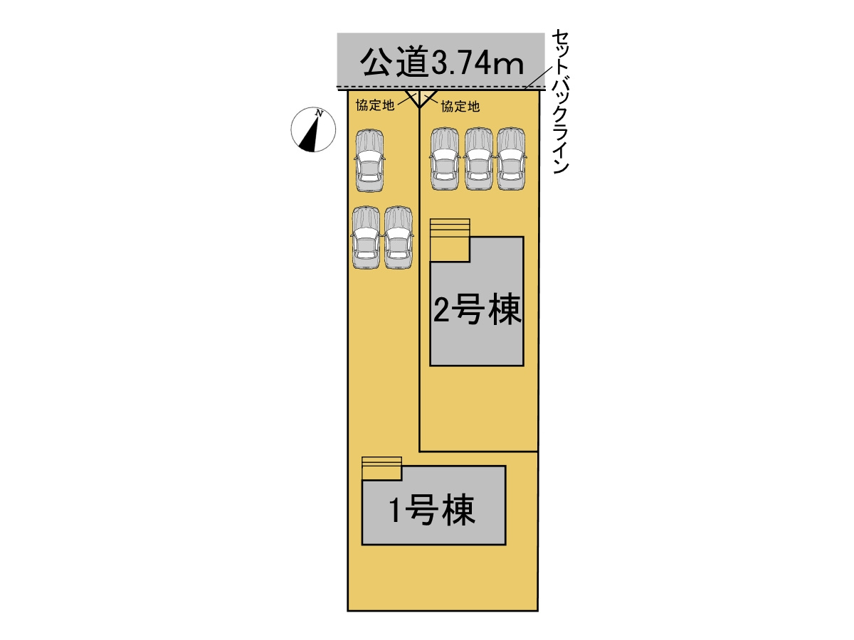 クワイエ　岐阜市今嶺第2　全2区画分譲の区画図|■区画図
■YAMADA電機の　ヤマダ不動産　株式会社リライフ　
いつでもお問合わせ下さい。