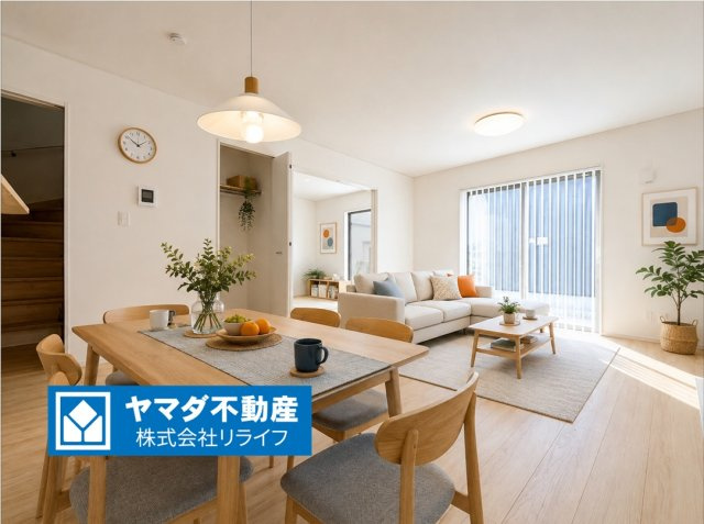 クワイエ　岐阜市今嶺第2　全2区画分譲の前面道路含む現地写真|「現地（2026年7月31日）撮影」　
■前面道路　
■ヤマダ不動産　株式会社リライフ