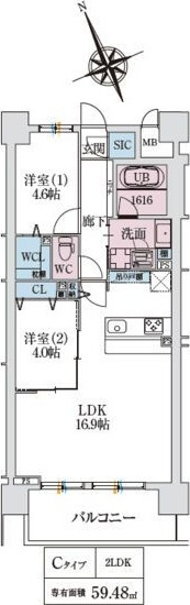 スプランディッドXI(イレブン)の間取り