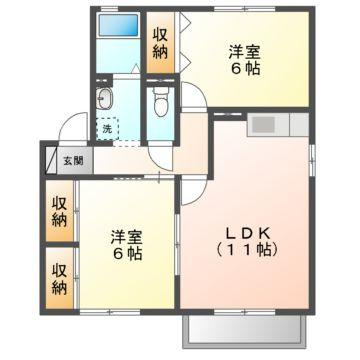 セジュール大安寺の間取り
