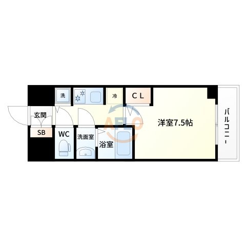 エスレジデンス江坂Eminenceの間取り|S-RESIDENCE江坂Eminence　間取り