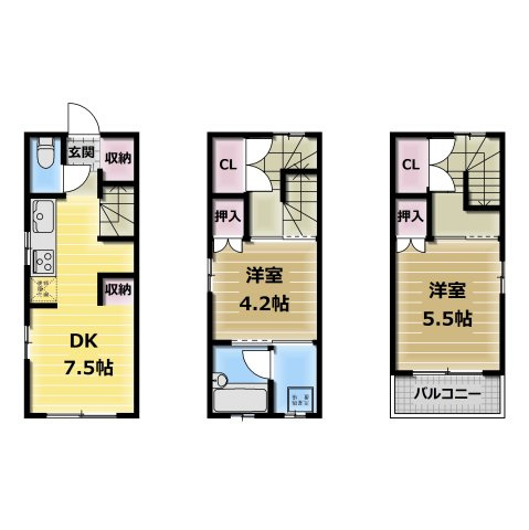 【間取り】 | 三ノ瀬3丁目　貸家