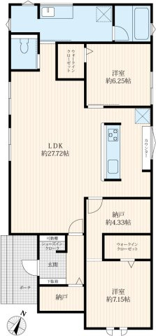 【間取り】 | 阿見町よしわら2丁目　中古戸建 | 二人暮らしなどに最適な2SLDKファミリー層にも利用可能な間取りです。