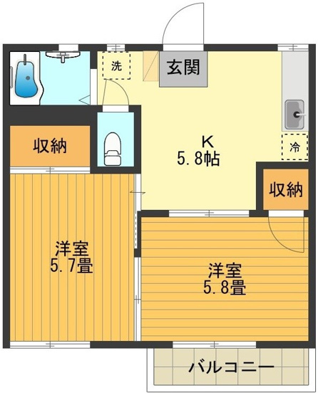 【間取り】 | コーポ三起