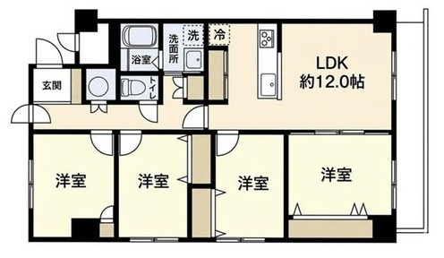ライオンズマンション伏見第2の間取り