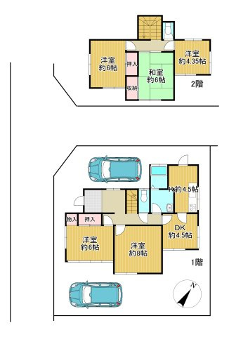 -三丁目不動産-　小川町東小川4丁目　東南角地の間取り