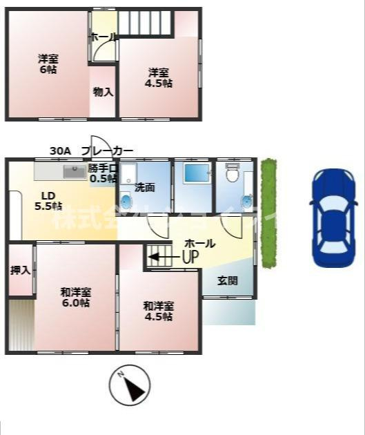 恵那市大井町　中古戸建の間取り
