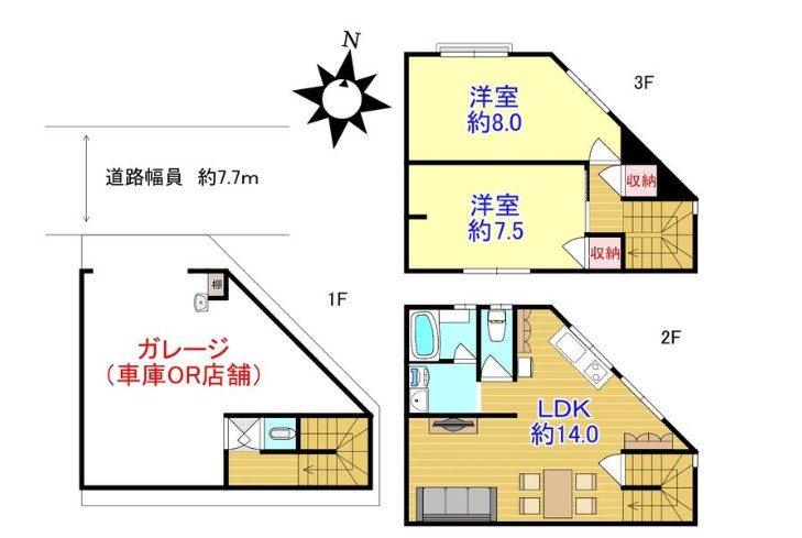帝塚山2丁目戸建の間取り