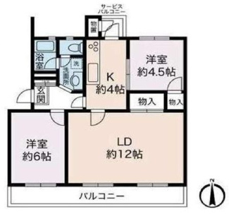 【間取り】 | 中古マンション　グリーンハイムいずみ　B地区23号棟　106 | 間取図