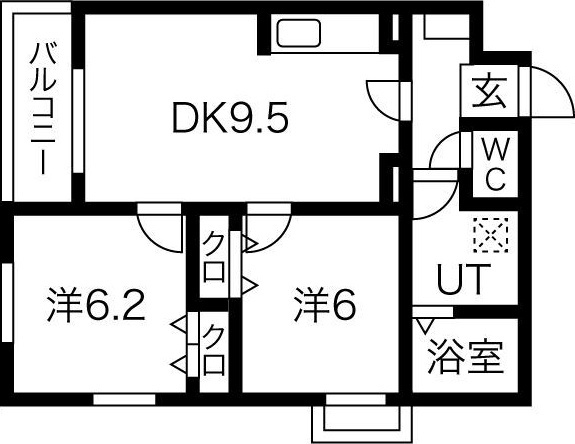 メリディアンなないろの里四番館の間取り