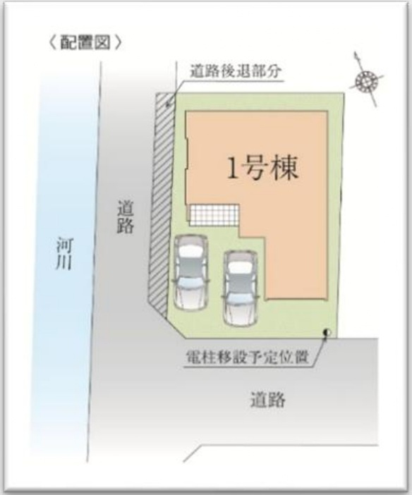 三郷市新和３丁目新築戸建【新和小学校：10分】の区画図|区画配置図