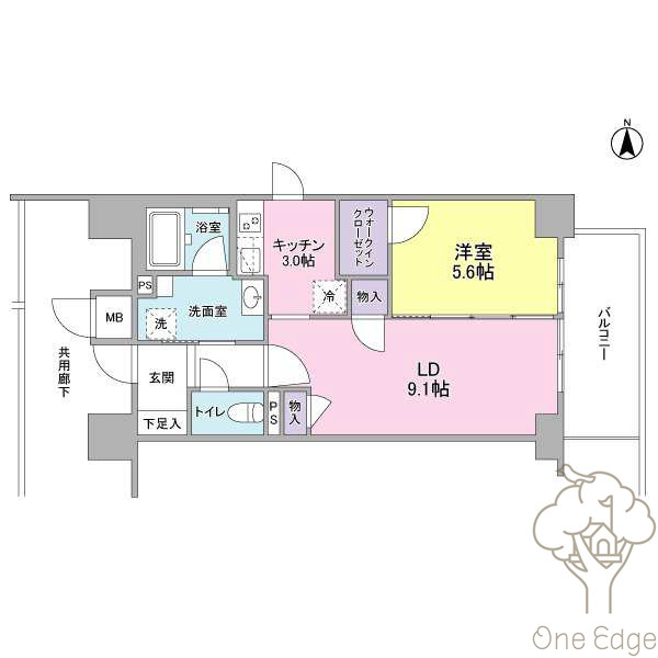 ブリリアント同心の間取り