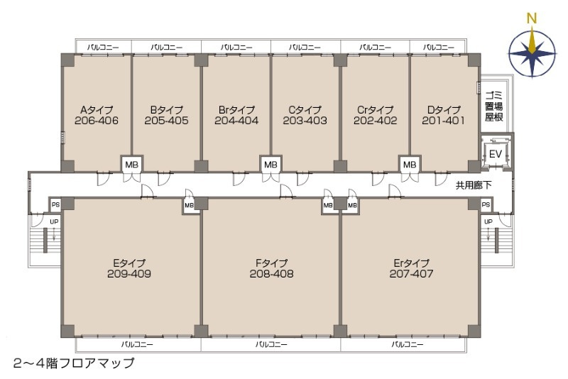 プレジオ西宮北口の区画図