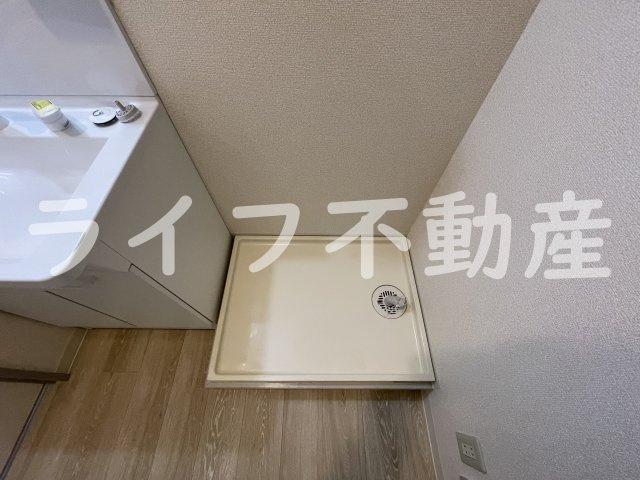 グランデージ新深江の洗面所|脱衣スペースもあります