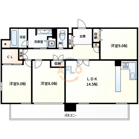 プレミール久宝寺の間取り|プレミール久宝寺　間取り