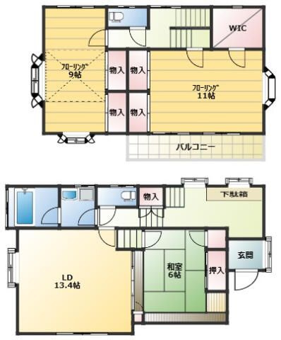 小平市上水本町戸建て１の間取り