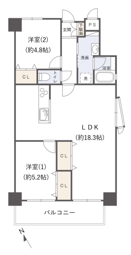 アーバンタワー麻里布の間取り