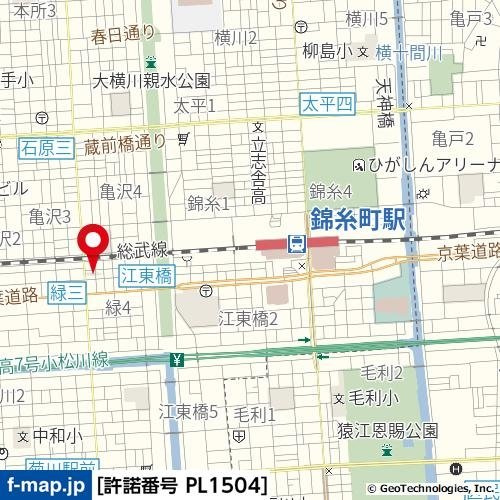 スカイコート錦糸町第２の地図